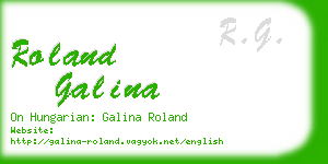 roland galina business card